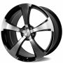 Легковой диск CMST CS727 11x21 5x112 ET49 66,6 чёрный + полированные спицы